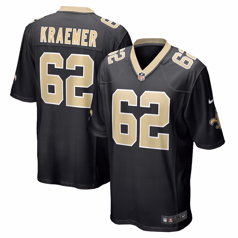 Men's New Orleans Saints Tommy Kraemer Nike  Black Team Game Jersey - Jersey