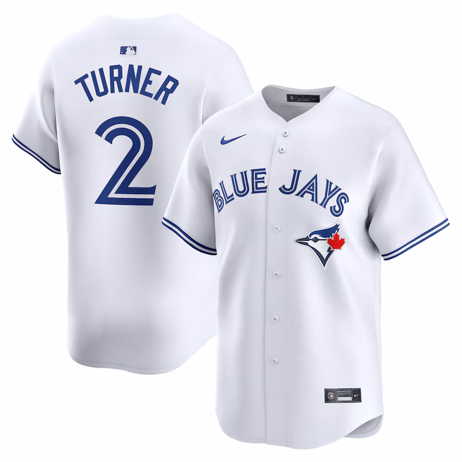 Men's Toronto Blue Jays Justin Turner Nike White Home Limited Player Jersey - Jersey