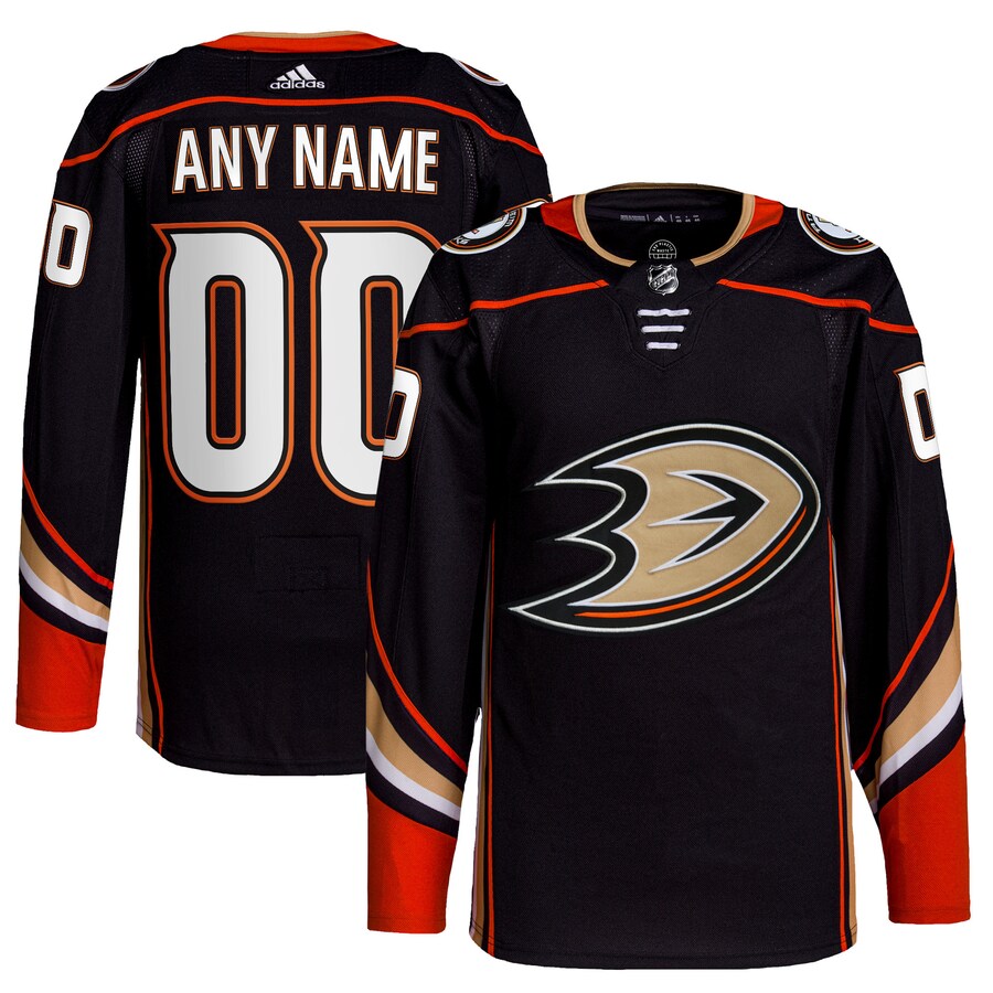 Men's Anaheim Ducks adidas Black Home Authentic Pro Custom Jersey - Jersey