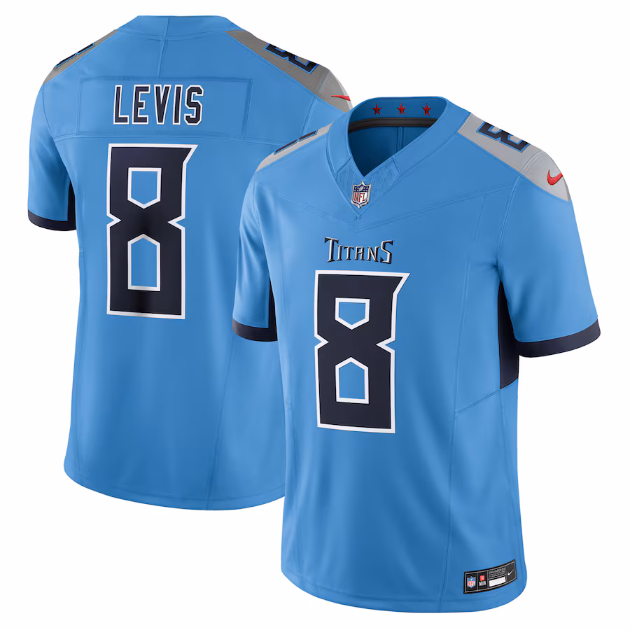 Men's Tennessee Titans Will Levis Nike Light Blue Alternate Vapor F.U.S.E. Limited Jersey - Jersey