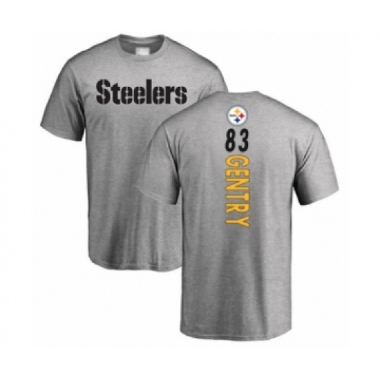 Pittsburgh Steelers #83 Zach Gentry Ash Backer T-Shirt - Jersey