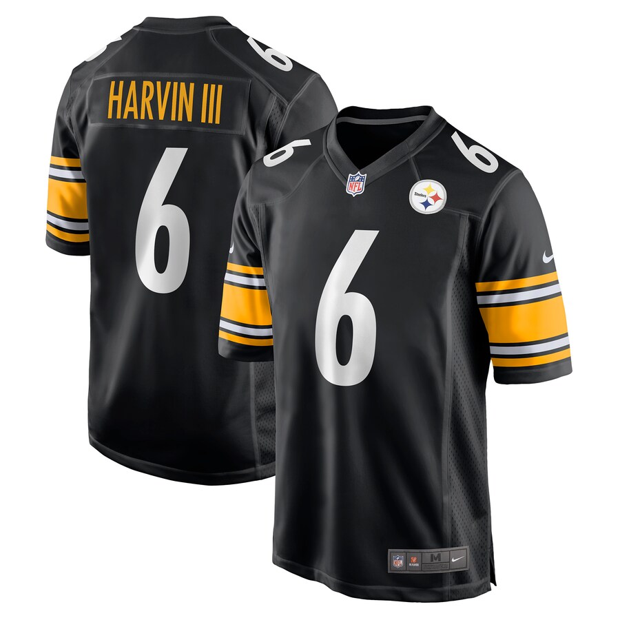 Men's Pittsburgh Steelers Pressley Harvin III Nike Black Game Jersey - Jersey