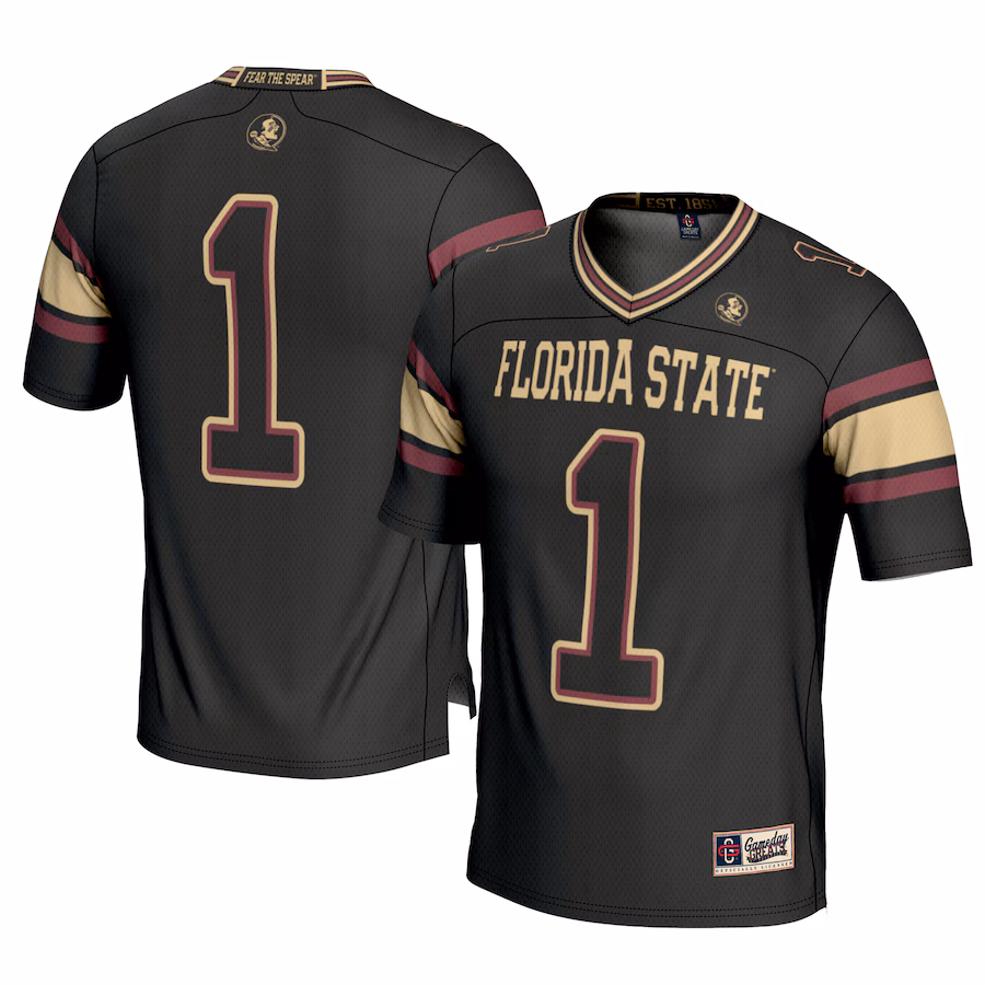 Men's GameDay Greats #1 Black Florida State Seminoles Football Jersey - Jersey