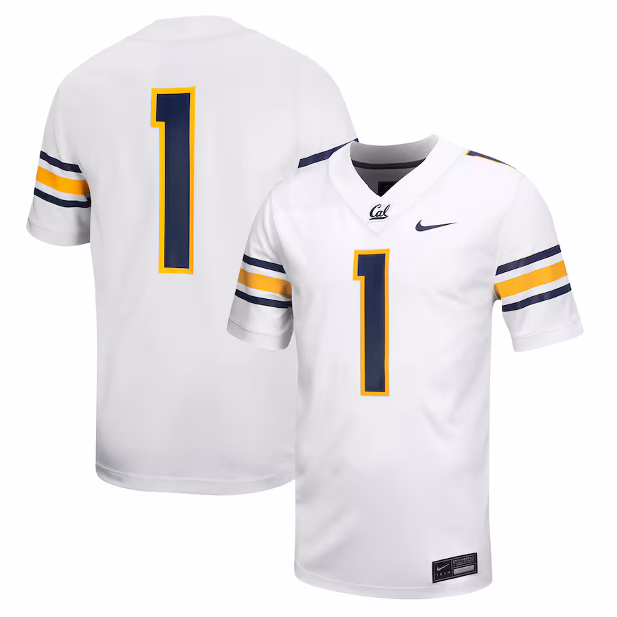 Men's Nike #1 White Cal Bears Untouchable Football Jersey - Jersey