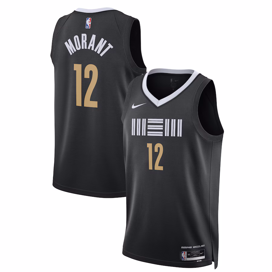 Unisex Memphis Grizzlies Ja Morant Nike Black 2023/24 Swingman Jersey - City Edition - Jersey