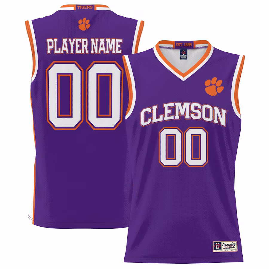 Clemson Tigers GameDay Greats Men's NIL Pick-A-Player Lightweight Basketball Jersey - Purple - Jersey