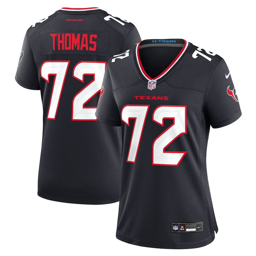 Women's Houston Texans Jaylon Thomas Nike Navy Team Game Jersey - Jersey