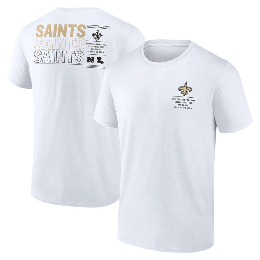 Men's New Orleans Saints Fanatics White Repeat Stats T-Shirt - Jersey