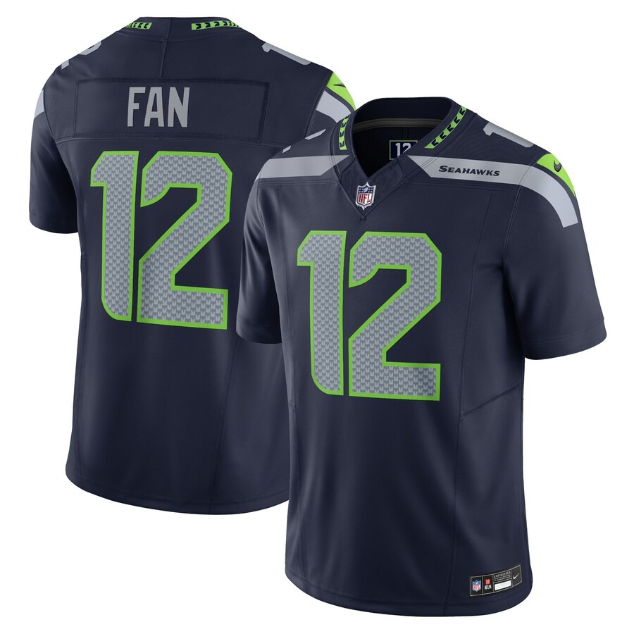 Men's Seattle Seahawks 12s Nike Navy Vapor F.U.S.E. Limited Jersey - Jersey