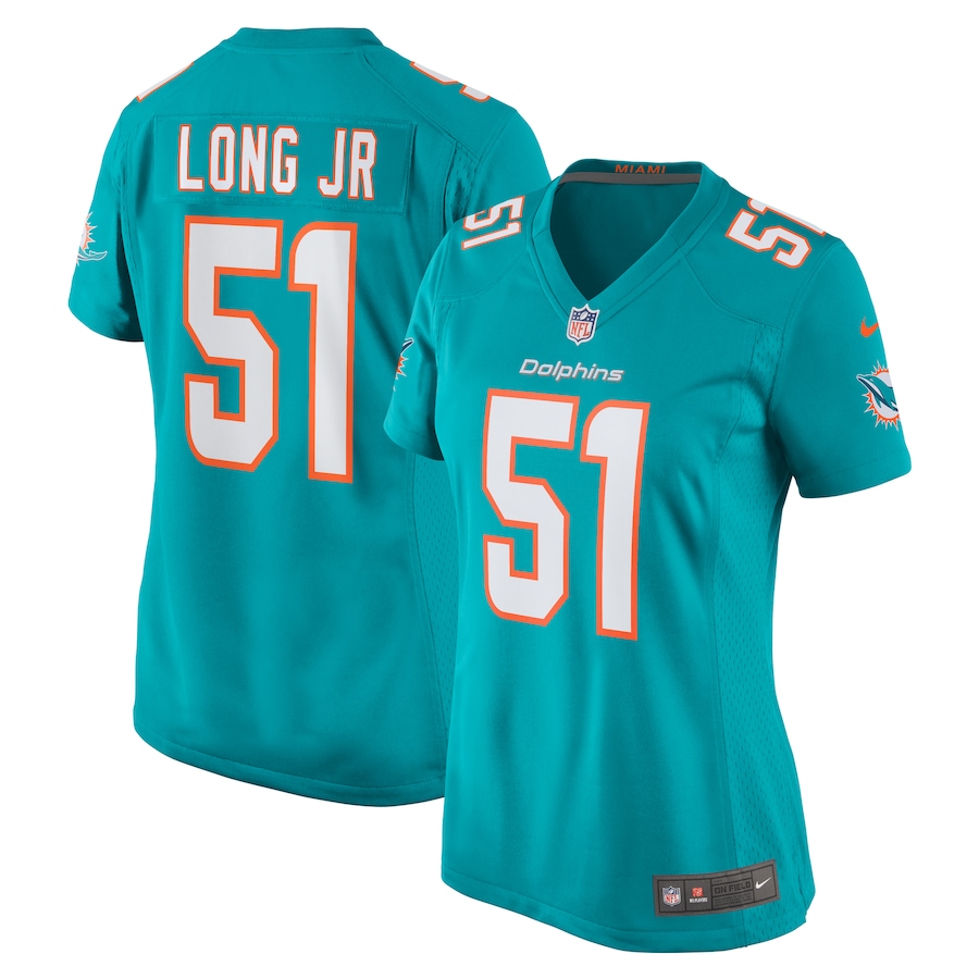 Women's Miami Dolphins David Long Jr. Nike Aqua Game Jersey - Jersey