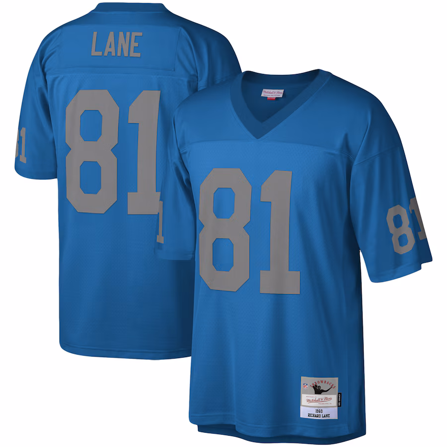 Men's Detroit Lions Richard Lane Mitchell & Ness Blue Legacy Replica Jersey - Jersey