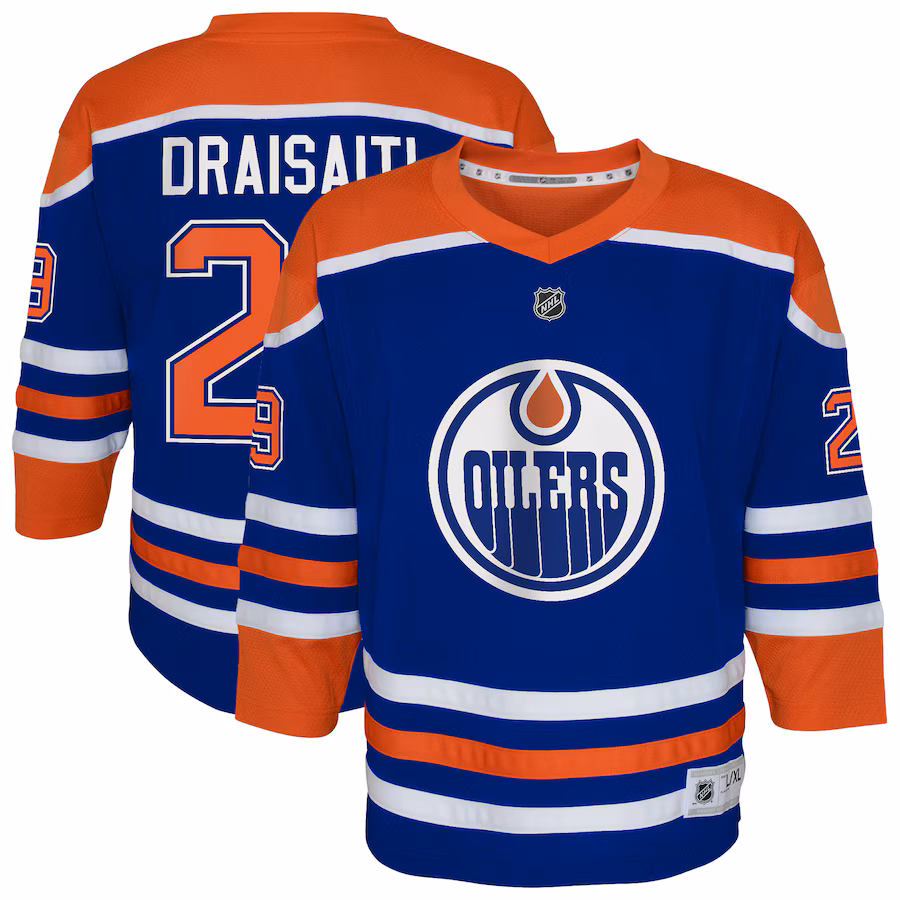 Youth Edmonton Oilers Leon Draisaitl Royal Home Replica Player Jersey - Jersey