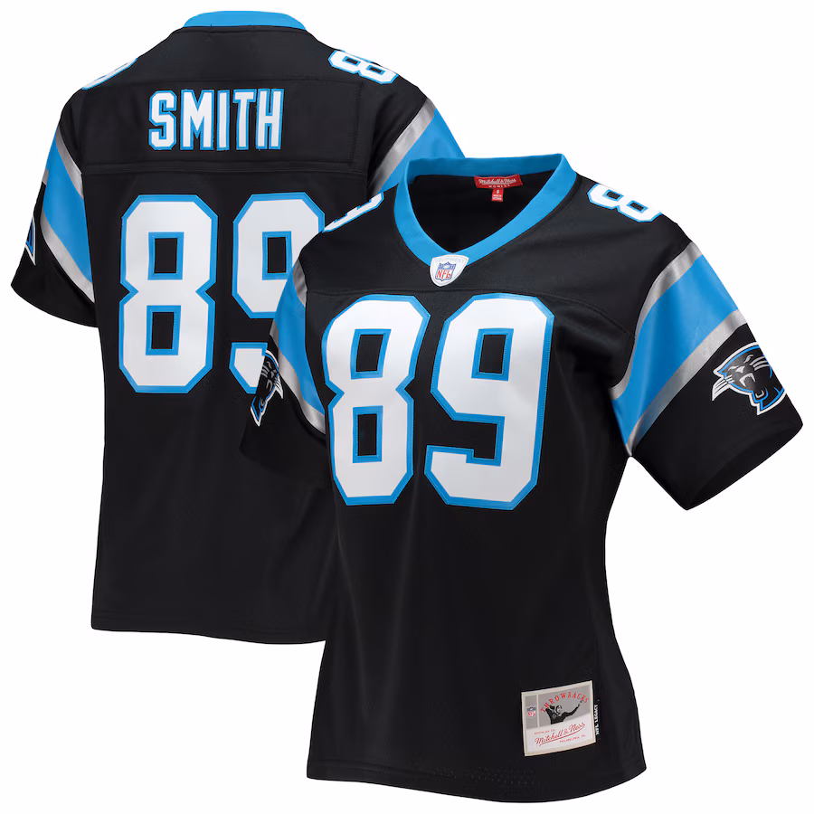 Women's Carolina Panthers Steve Smith Mitchell & Ness Black Legacy Replica Player Jersey - Jersey