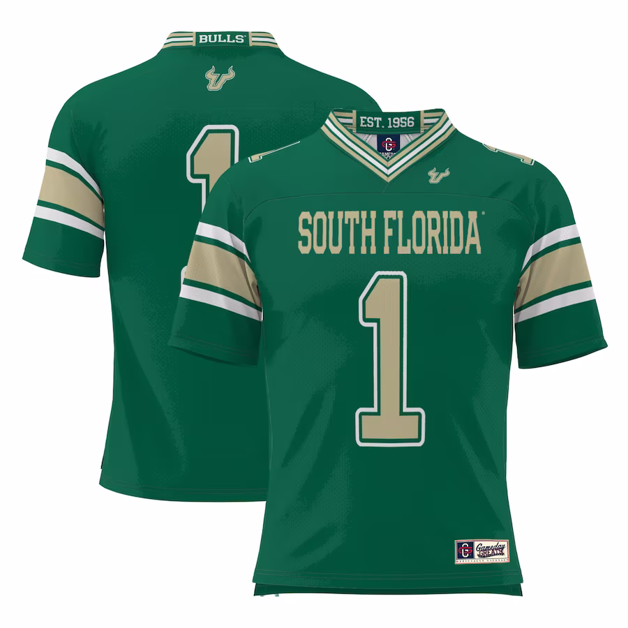 #1 South Florida Bulls GameDay Greats Football Jersey - Green - Jersey