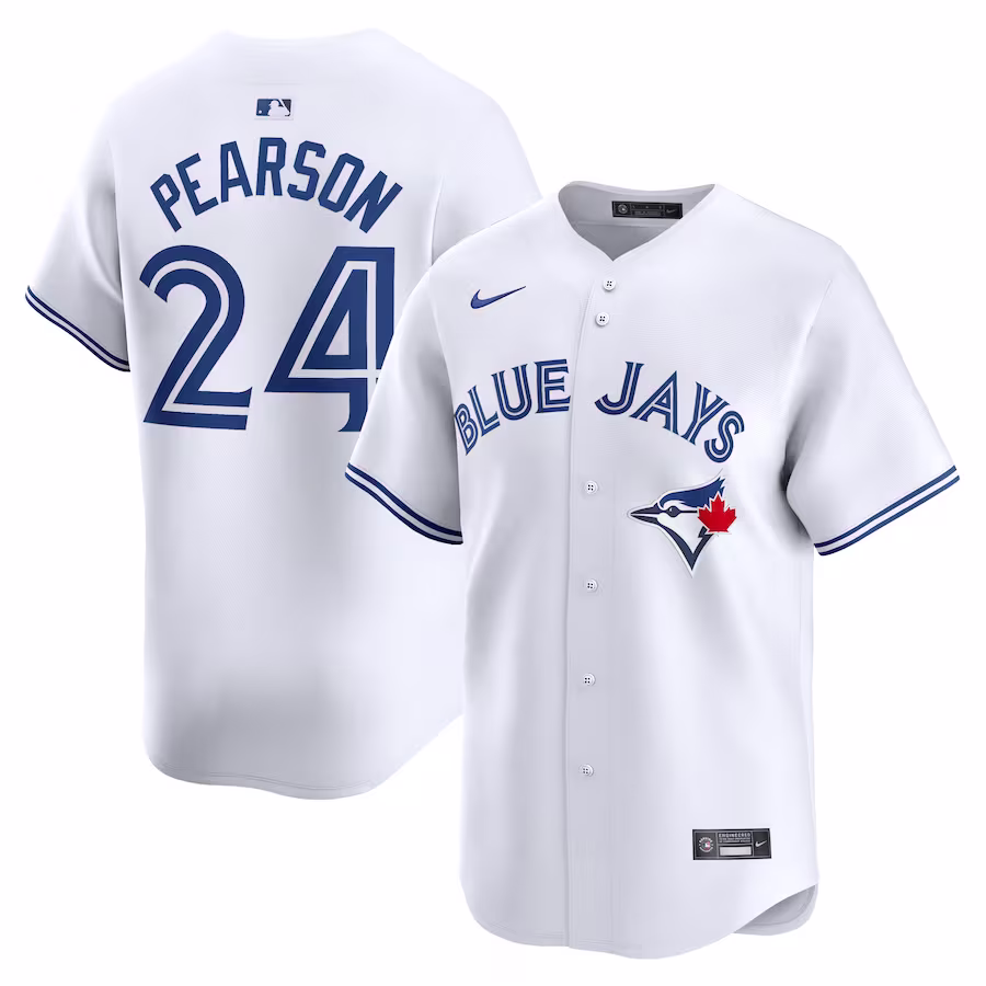 Men's Toronto Blue Jays Nate Pearson Nike White Home Limited Player Jersey - Jersey