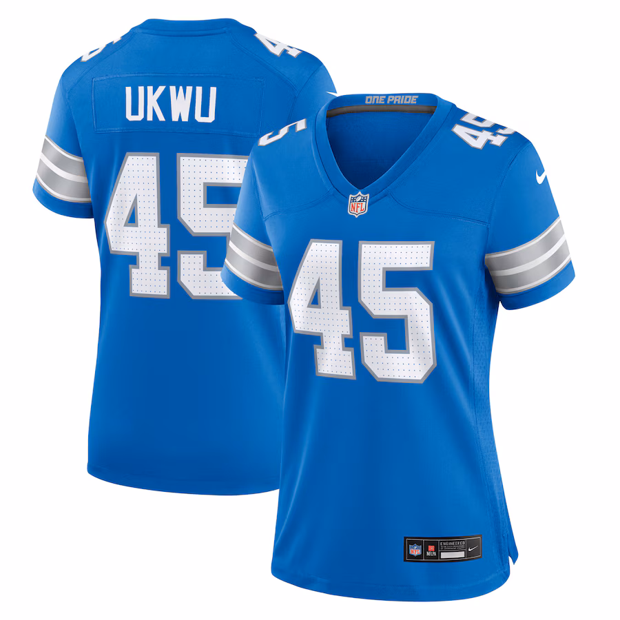 Women's Detroit Lions Isaac Ukwu Nike  Blue Game Jersey - Jersey