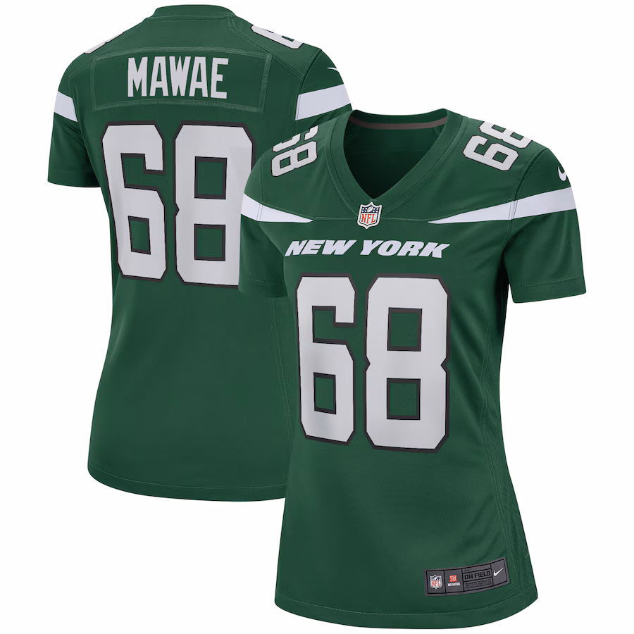 Women's New York Jets Kevin Mawae Nike Gotham Green Game Retired Player Jersey - Jersey