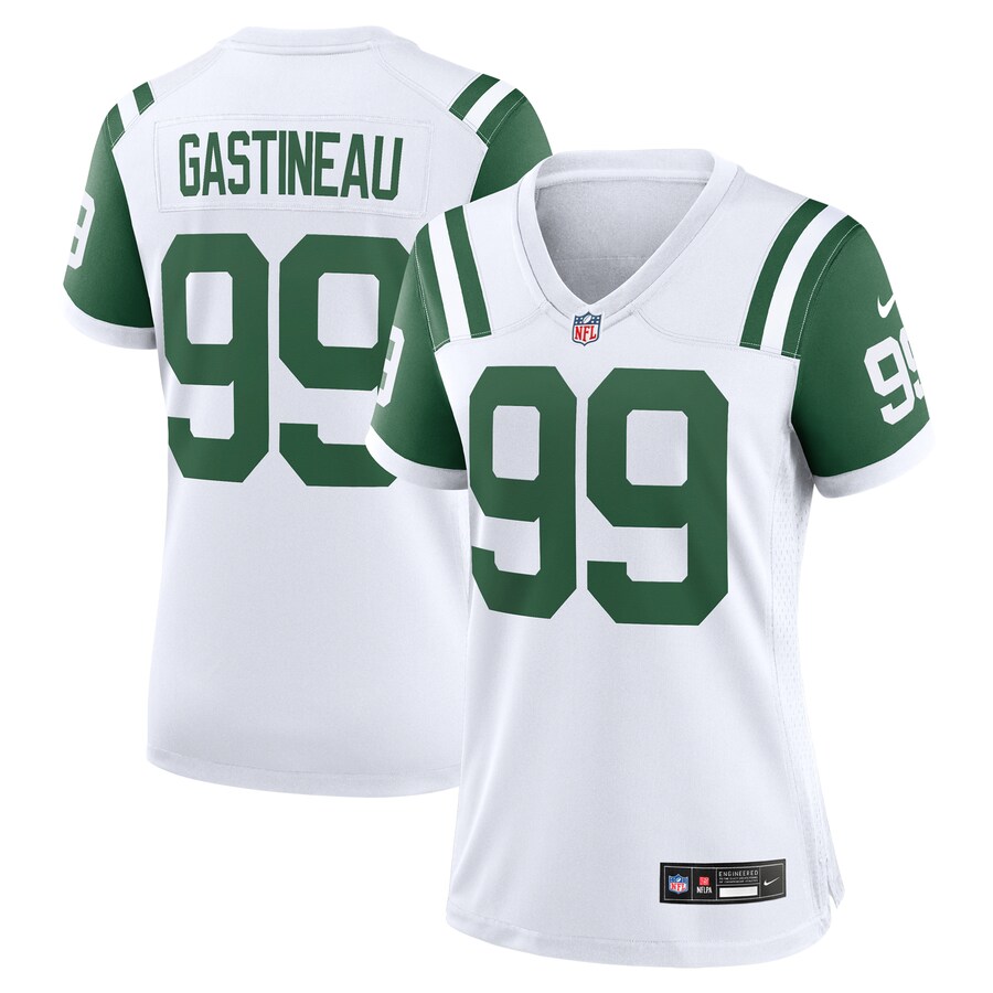 Women's New York Jets Mark Gastineau Nike White Classic Alternate Retired Player Game Jersey - Jersey