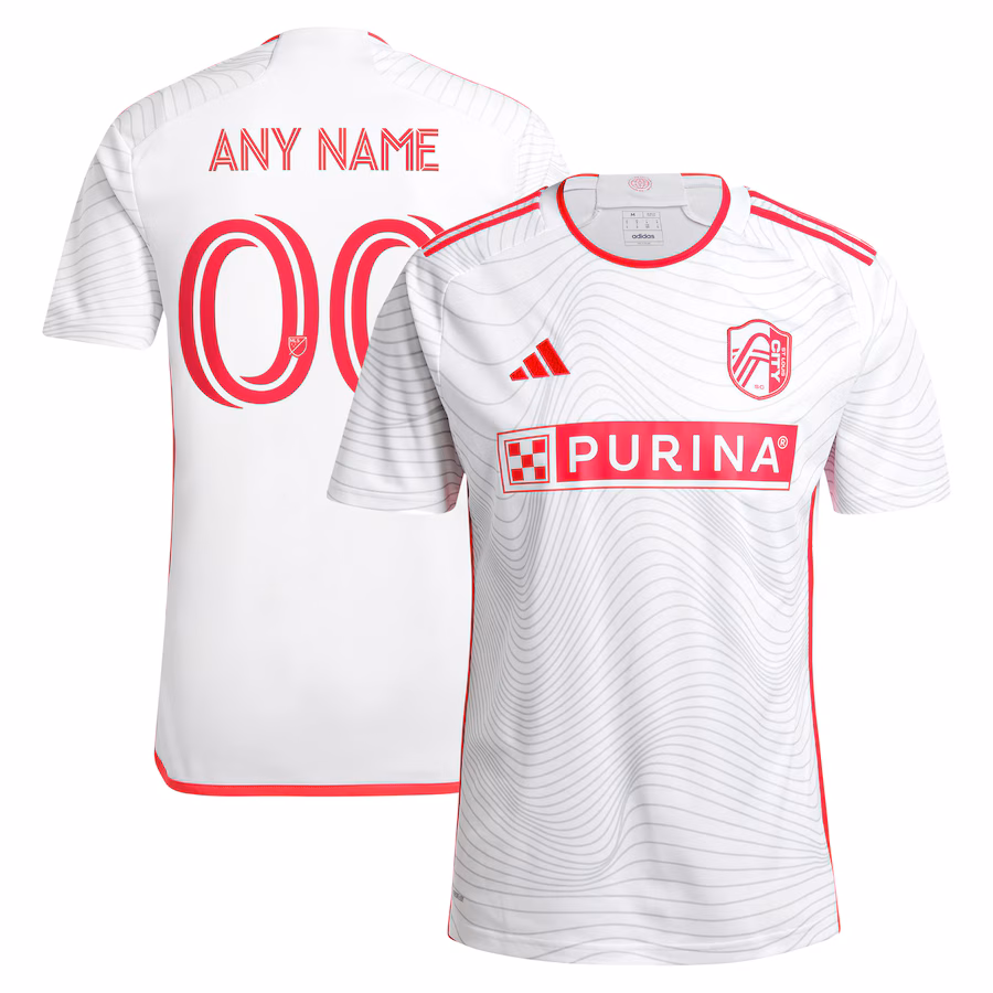 Men's St. Louis City SC  adidas White 2024 The Confluence Kit Replica Custom Jersey - Jersey