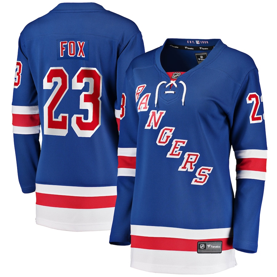 Women's New York Rangers Adam Fox Fanatics Blue Home Breakaway Jersey - Jersey
