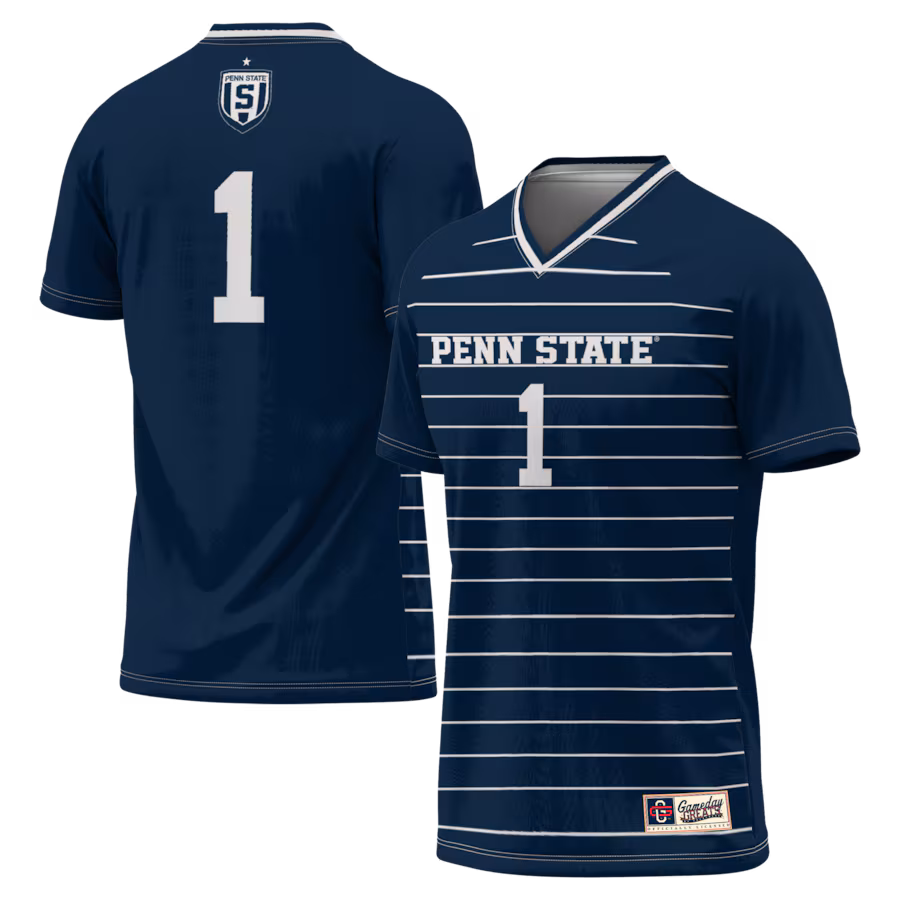 Unisex GameDay Greats #1 Navy Penn State Nittany Lions Women's Soccer Lightweight Fashion Jersey - Jersey