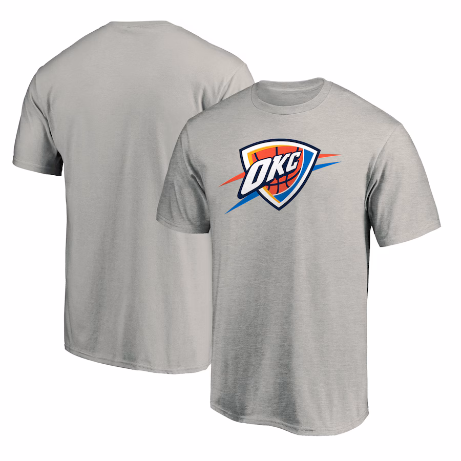 Men's Oklahoma City Thunder  Heather Gray Primary Logo T-Shirt - Jersey