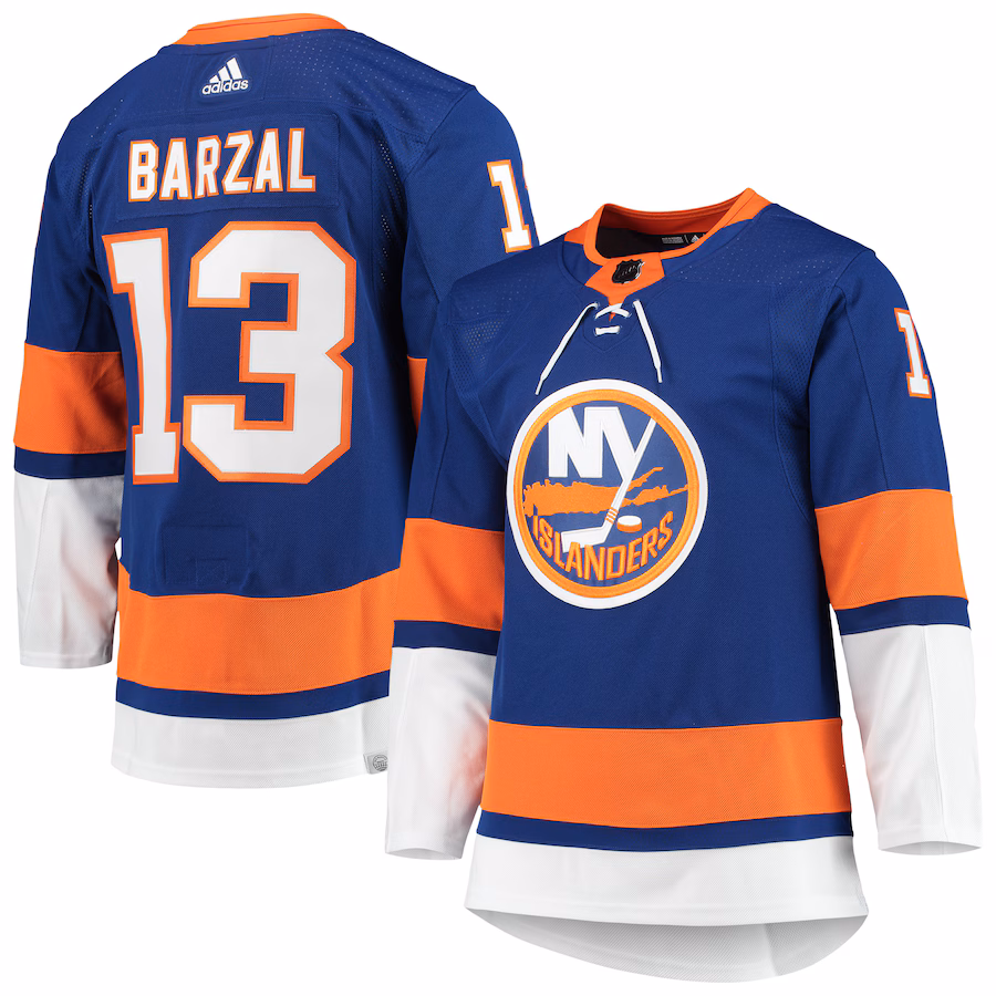Men's New York Islanders Mathew Barzal adidas Royal Home Primegreen Authentic Player Jersey - Jersey