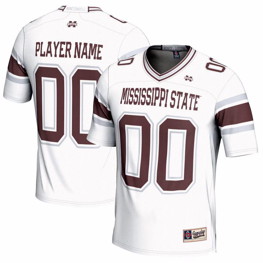 Mississippi State Bulldogs GameDay Greats NIL Pick-A-Player Football Jersey - White - Jersey