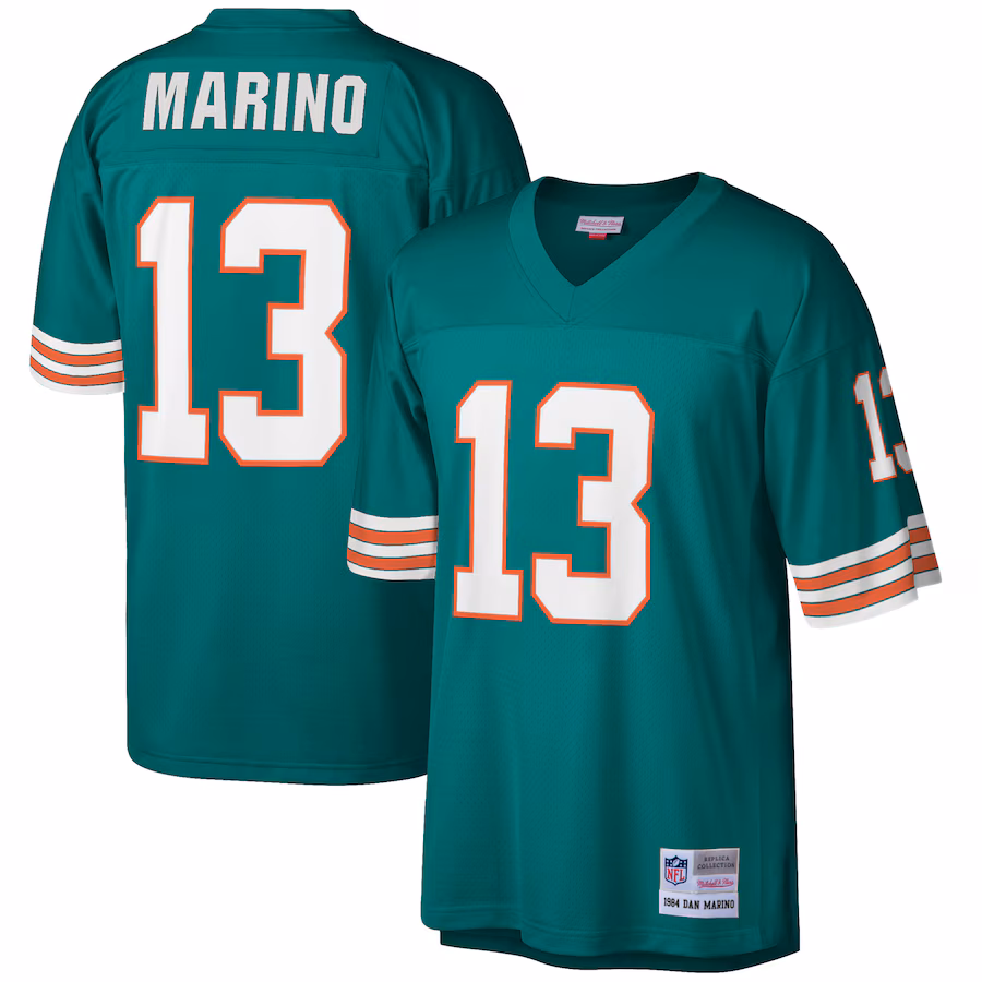 Men's Miami Dolphins Dan Marino Mitchell & Ness Aqua 1984 Retired Player Legacy Replica Jersey - Jersey