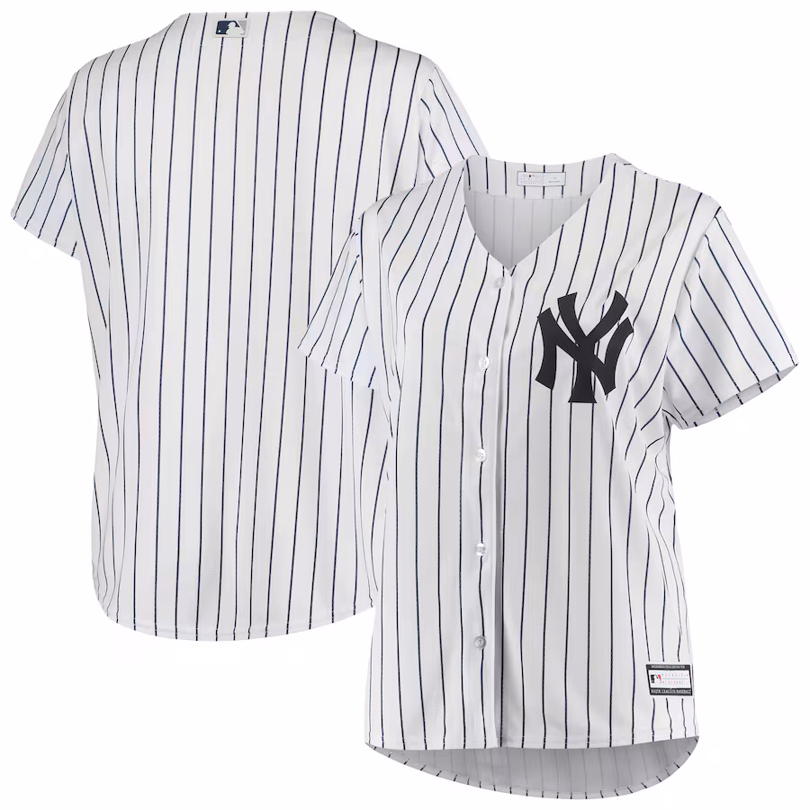 Women's New York Yankees White Plus Size Sanitized Replica Team Jersey - Jersey