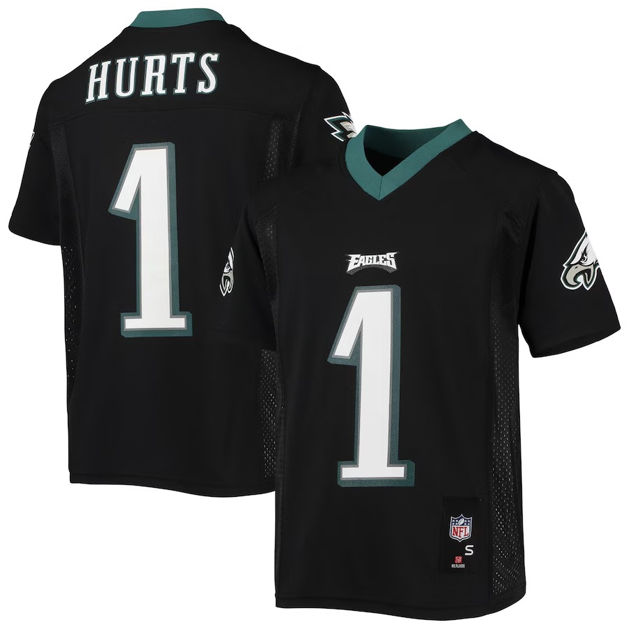 Youth Philadelphia Eagles Jalen Hurts Black Replica Player Jersey - Jersey