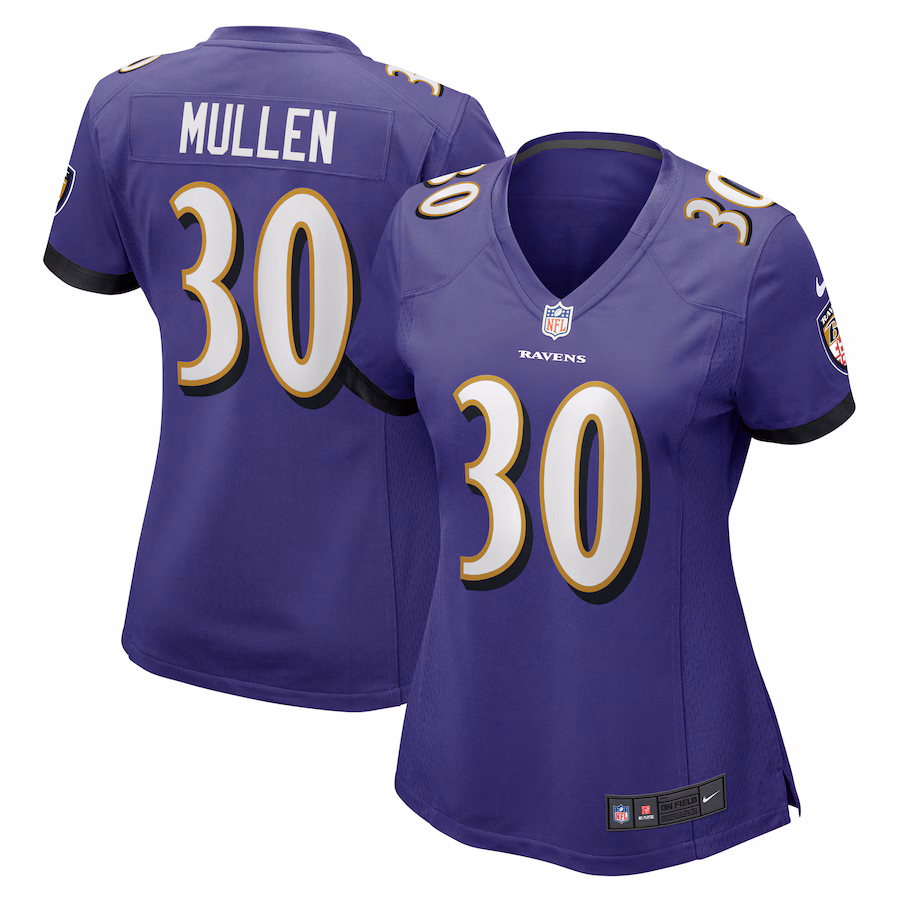 Women's Baltimore Ravens Trayvon Mullen Nike Purple Game Jersey - Jersey