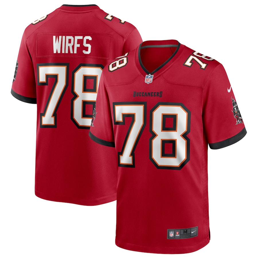 Men's Tampa Bay Buccaneers Tristan Wirfs Nike Red Player Game Jersey - Jersey