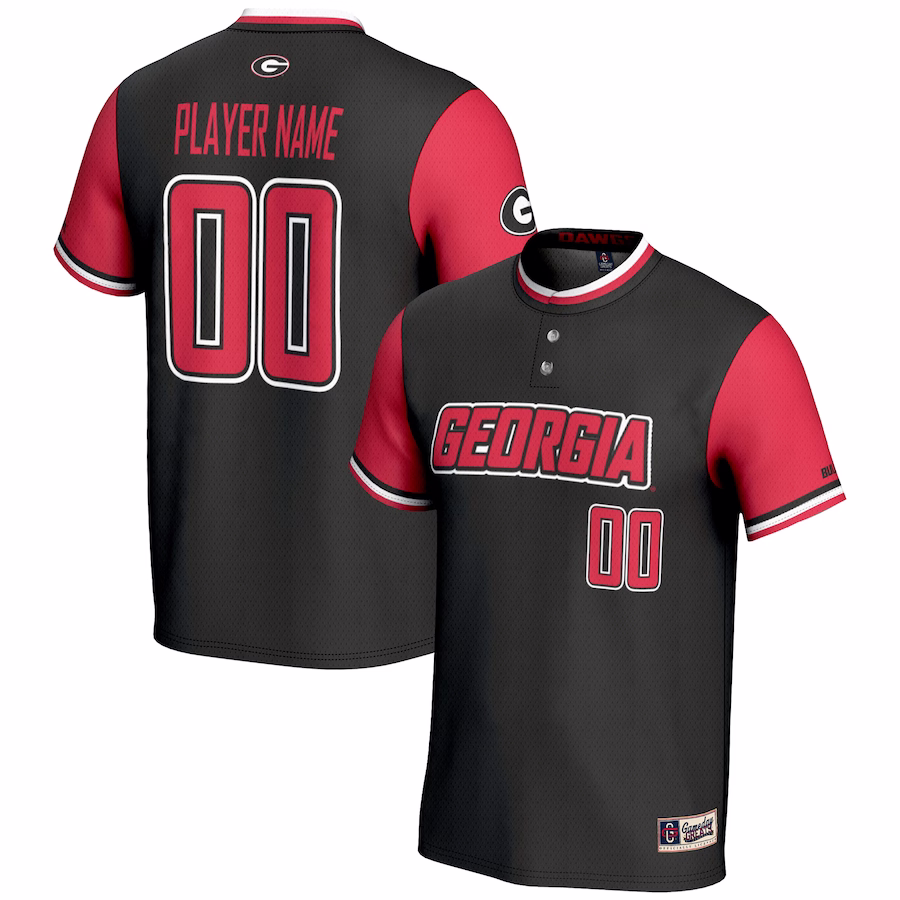 Georgia Bulldogs GameDay Greats Unisex  NIL Pick-A-Player Lightweight Softball Jersey - Black - Jersey