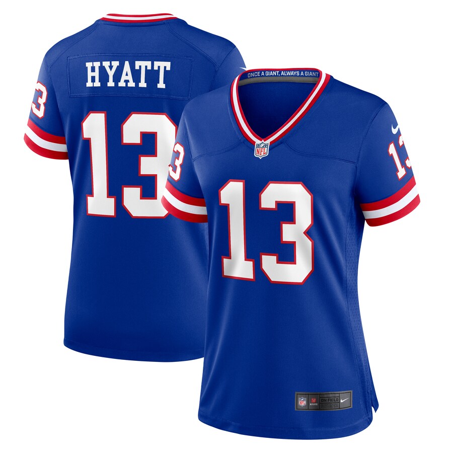 Women's New York Giants Jalin Hyatt Nike  Royal Team Game Jersey - Jersey