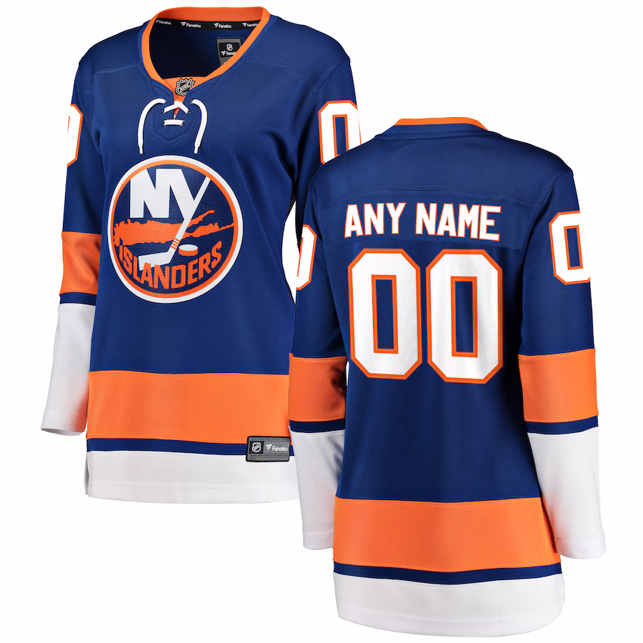 Women's New York Islanders Fanatics Blue Home Breakaway Custom Jersey - Jersey