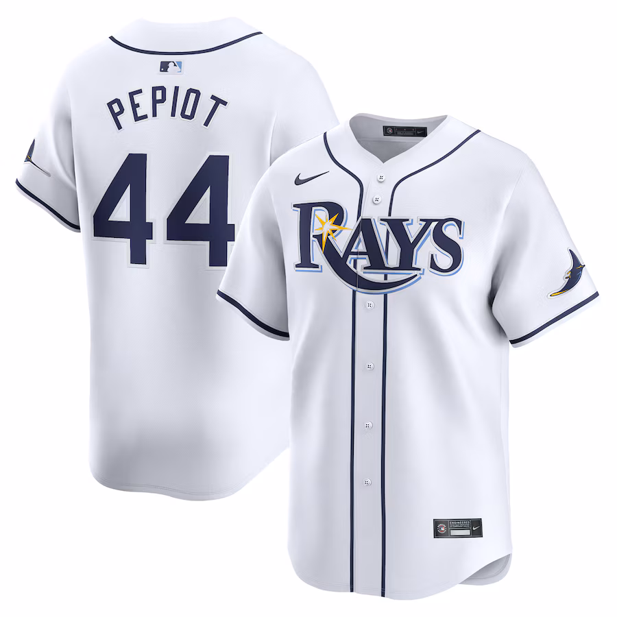 Men's Tampa Bay Rays Ryan Pepiot Nike White Home Limited Player Jersey - Jersey