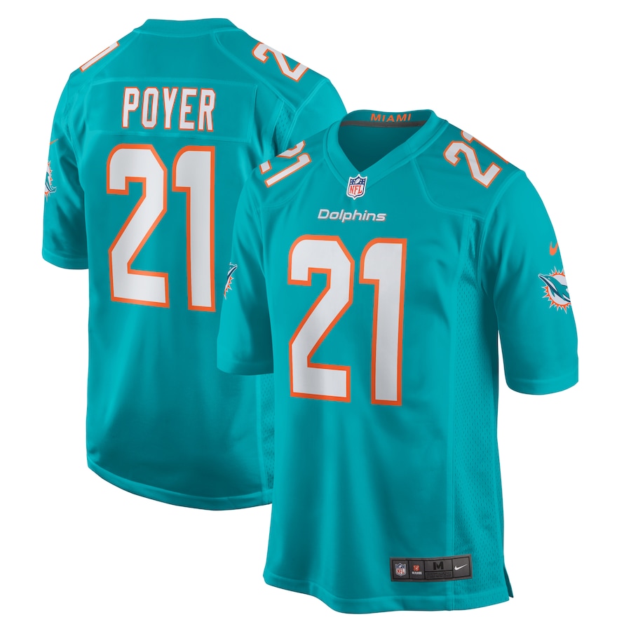 Men's Miami Dolphins Jordan Poyer Nike Aqua Game Jersey - Jersey
