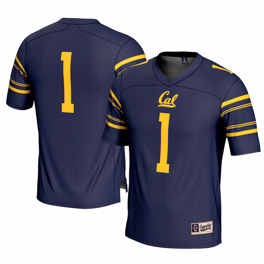 Men's GameDay Greats #1 Navy Cal Bears Football Jersey - Jersey