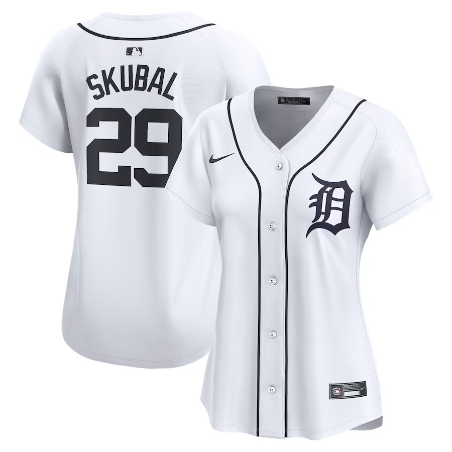 Women's Detroit Tigers Tarik Skubal Nike White  Limited Player Jersey - Jersey