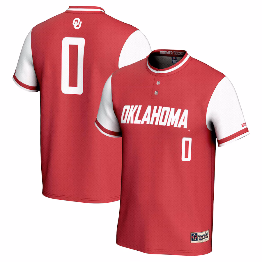 Unisex GameDay Greats #0 Crimson Oklahoma Sooners Lightweight Softball Jersey - Jersey