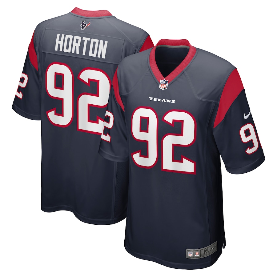Men's Houston Texans Dylan Horton Nike Navy Team Game Jersey - Jersey