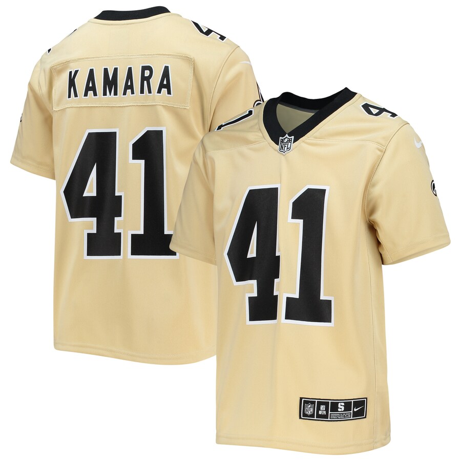 Youth New Orleans Saints Alvin Kamara Nike Gold Inverted Team Game Jersey - Jersey