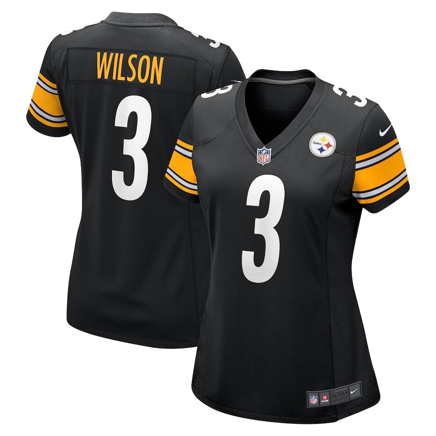 Women's Pittsburgh Steelers Russell Wilson Nike Black  Game Jersey - Jersey