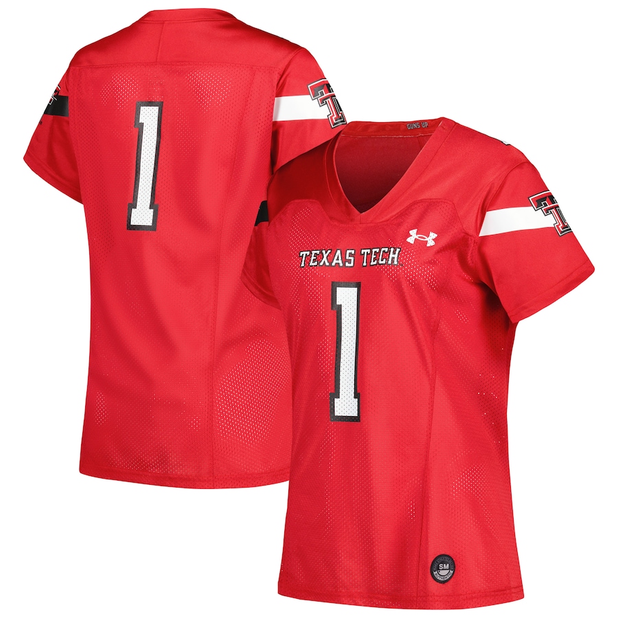 Women's Under Armour #1 Red Texas Tech Red Raiders Replica Football Jersey - Jersey