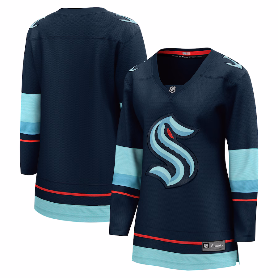 Women's Seattle Kraken Fanatics Navy Home Breakaway Jersey - Jersey