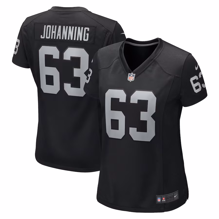 Women's Las Vegas Raiders Jake Johanning Nike Black Game Jersey - Jersey
