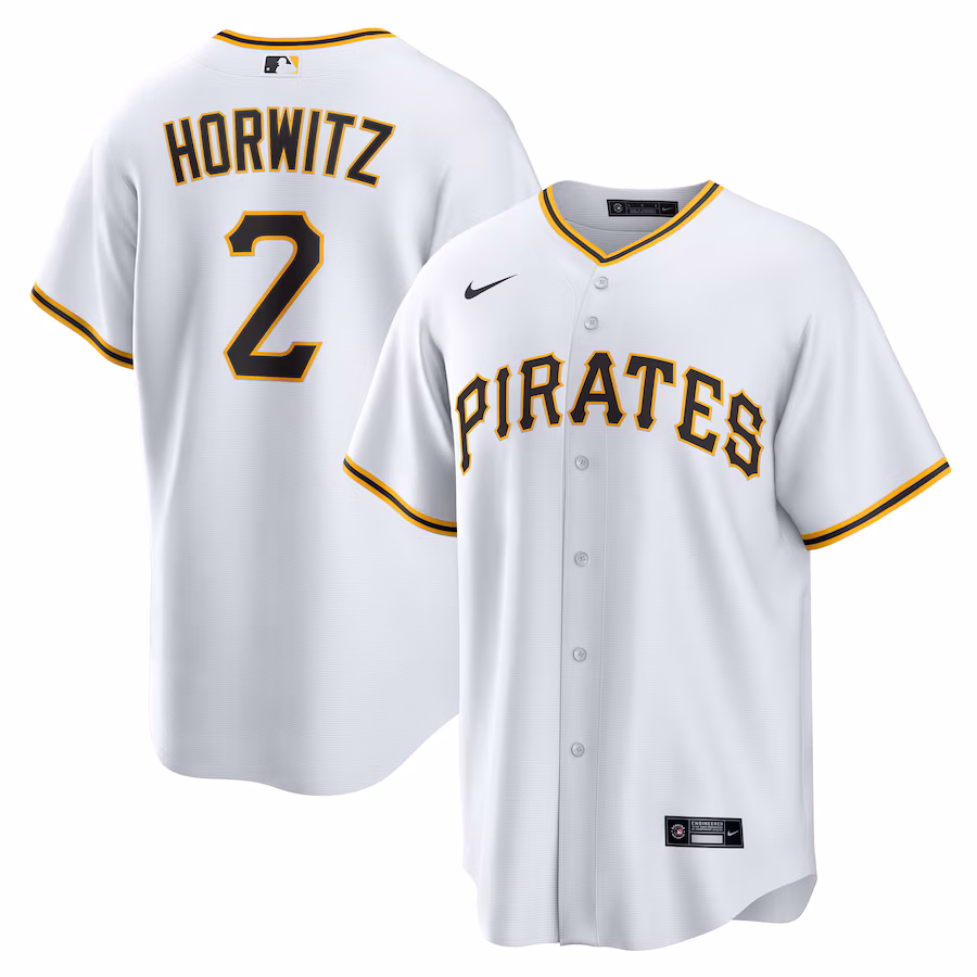 Men's Pittsburgh Pirates Spencer Horwitz Nike White Home Replica Jersey - Jersey
