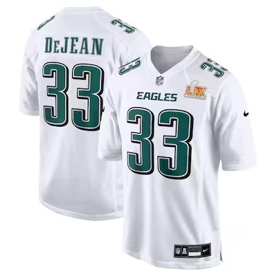 Men's Philadelphia Eagles Cooper DeJean Nike Tundra White Super Bowl LIX Fashion Game Jersey - Jersey