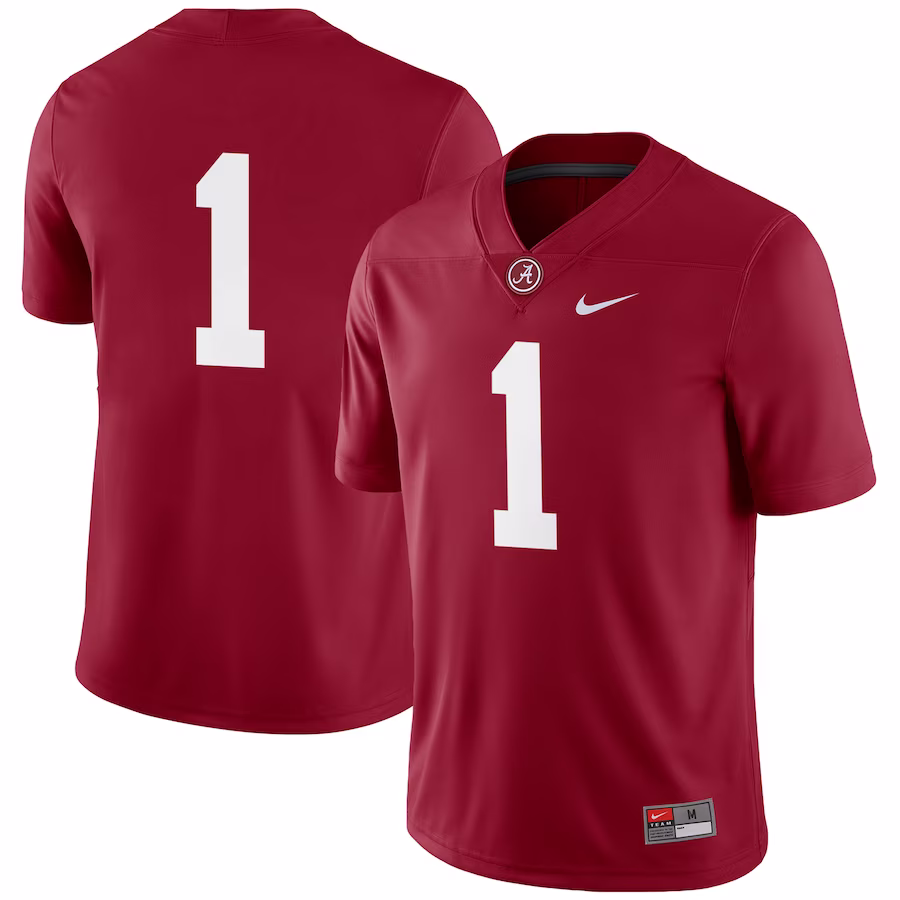 #1 Alabama Crimson Tide Nike Football Game Jersey - Crimson - Jersey
